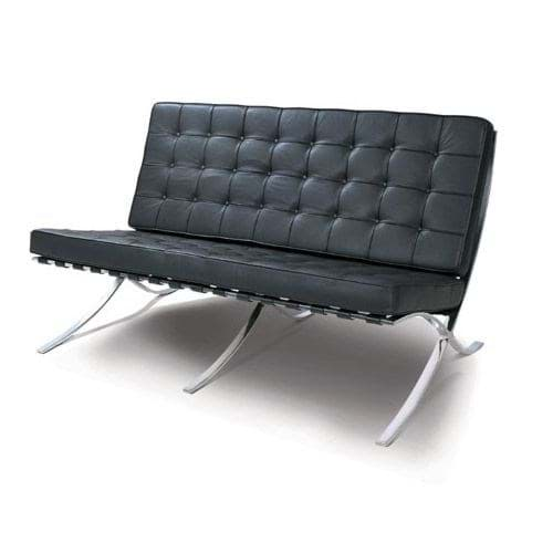 تصویر  Mies van der Rohe Barcelona - Loveseat sofa (1929)